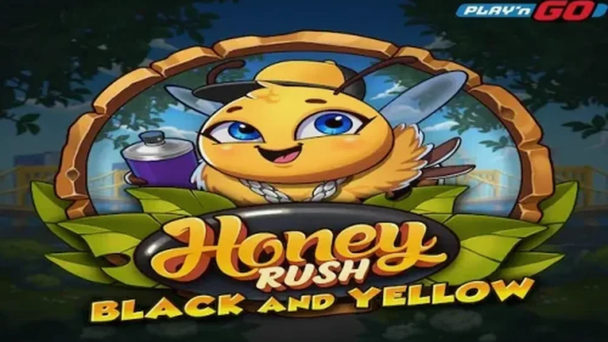 Honey Rush Black and Yellow slot gameplay interface