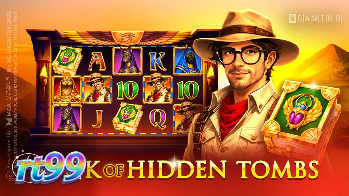 Tampilan visual slot Book of Hidden Tombs dengan tema Mesir Kuno